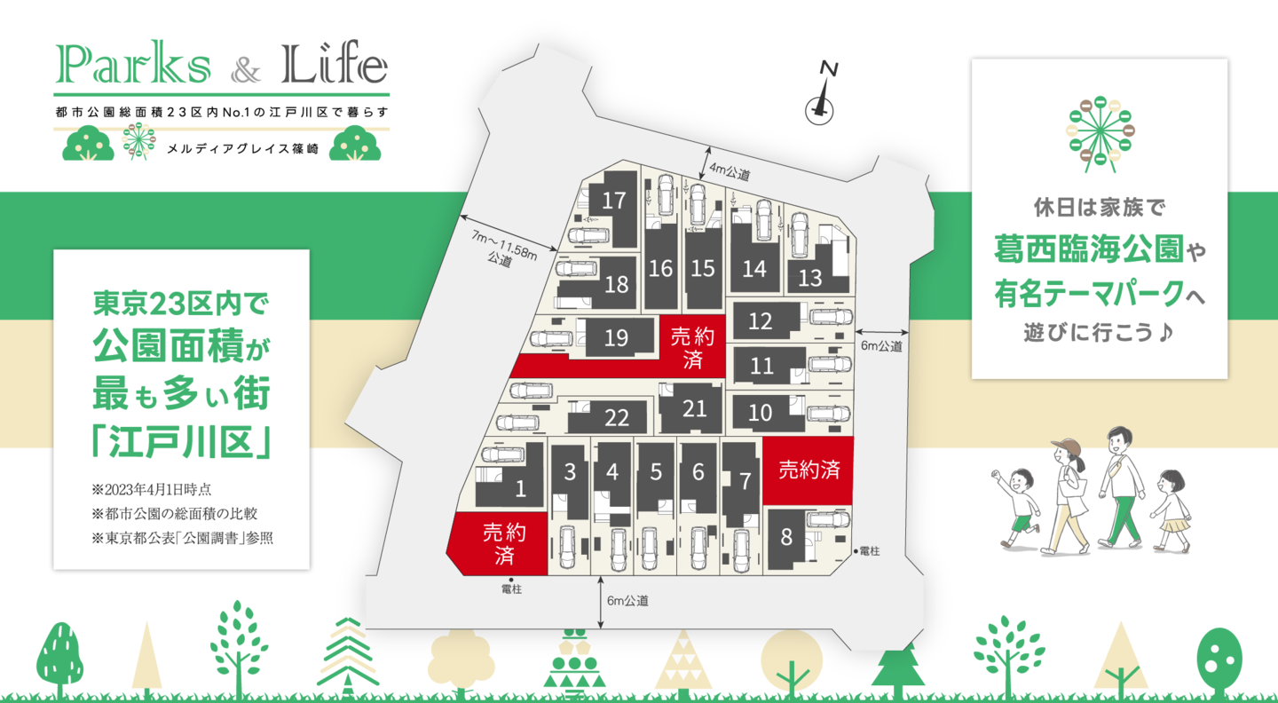 メルディアグレイス篠崎の区画図